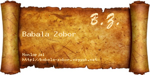 Babala Zobor névjegykártya